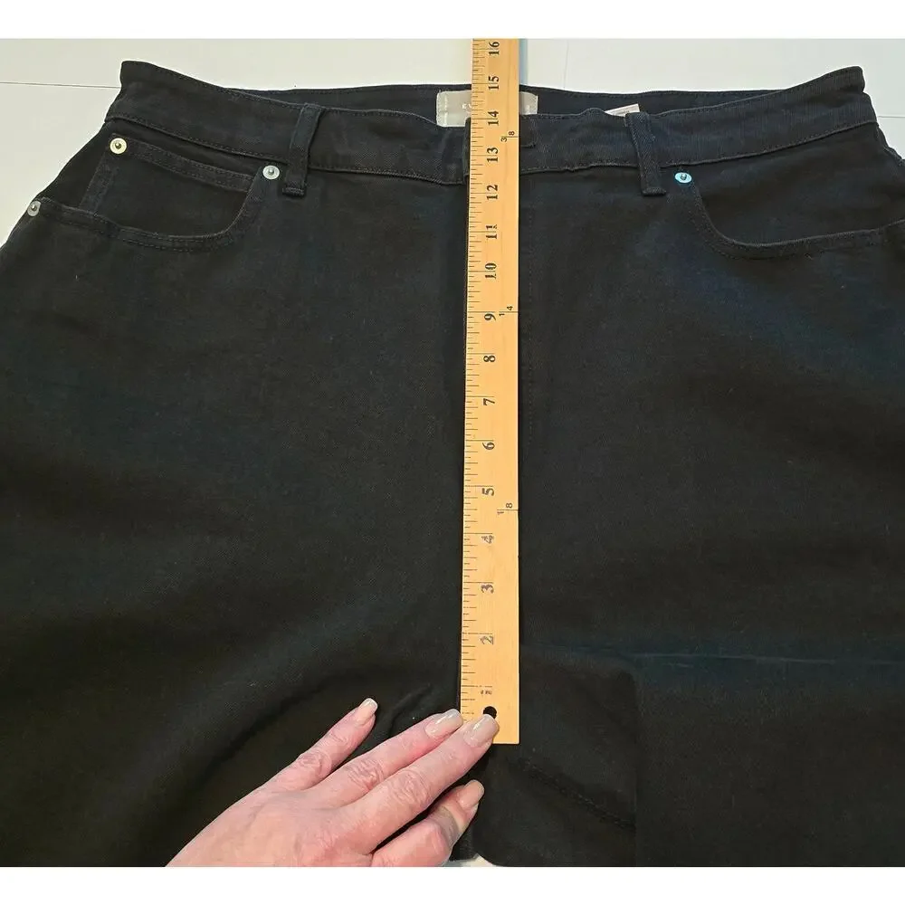 Everlane Jeans Womens Plus Size 35 Regular Black The Curvy Way High Neutral NWT